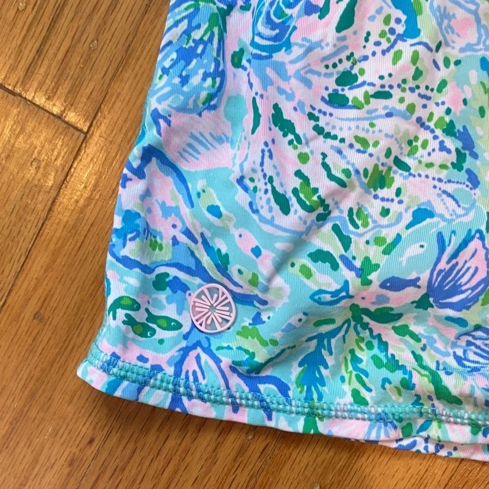 Lilly Pulitzer Kids Tropical Print Shorts - Blue and Pink